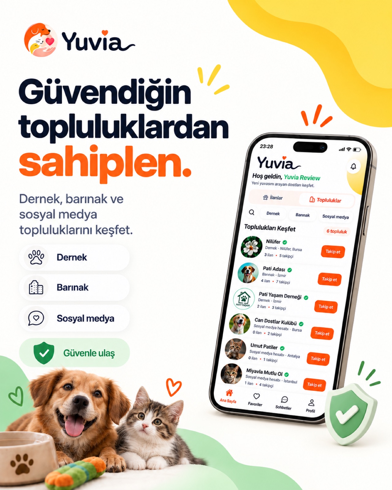 Güvendiğin toplulukları bul