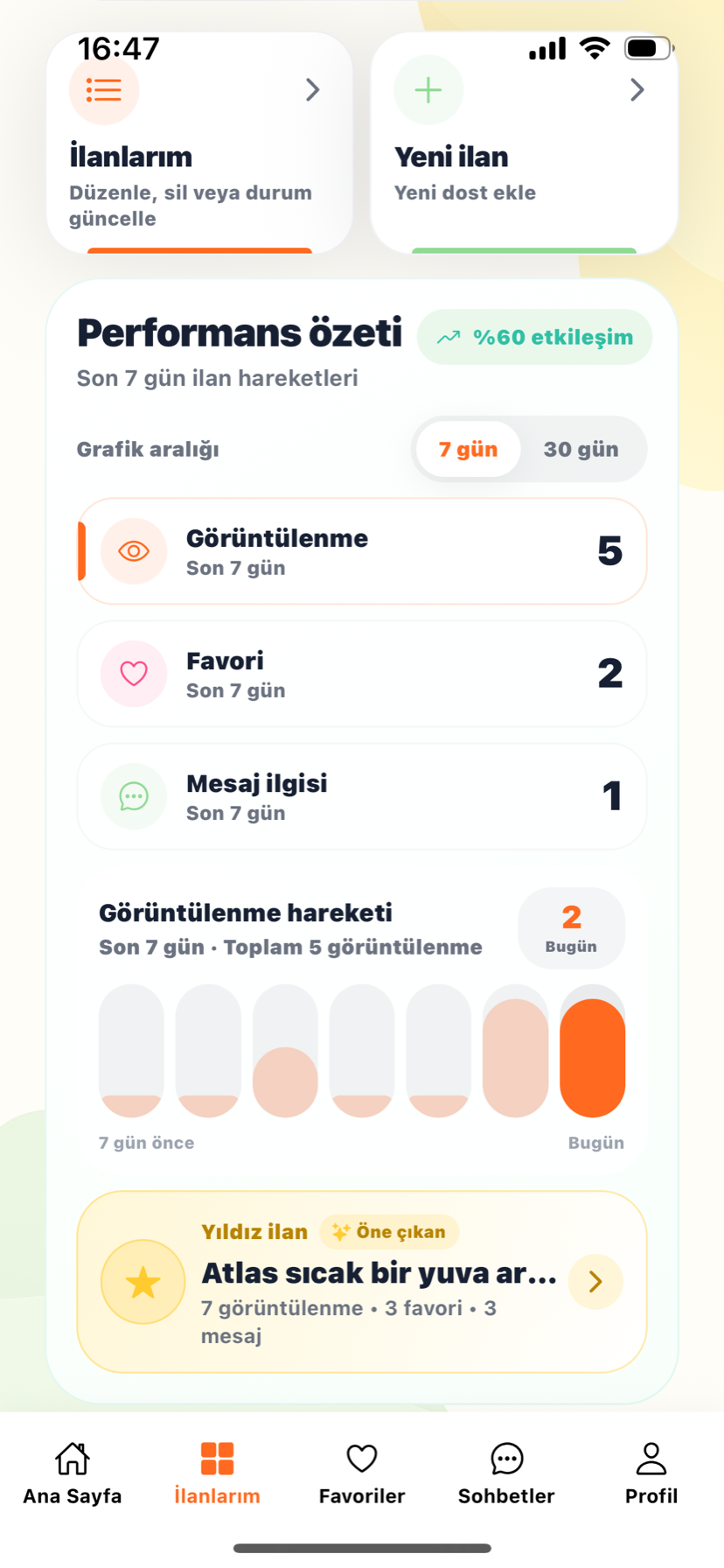 SAHİPLENDİRME SÜRECİ uygulama ekranı